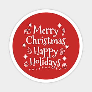 Merry Christmas Happy Holidays Magnet